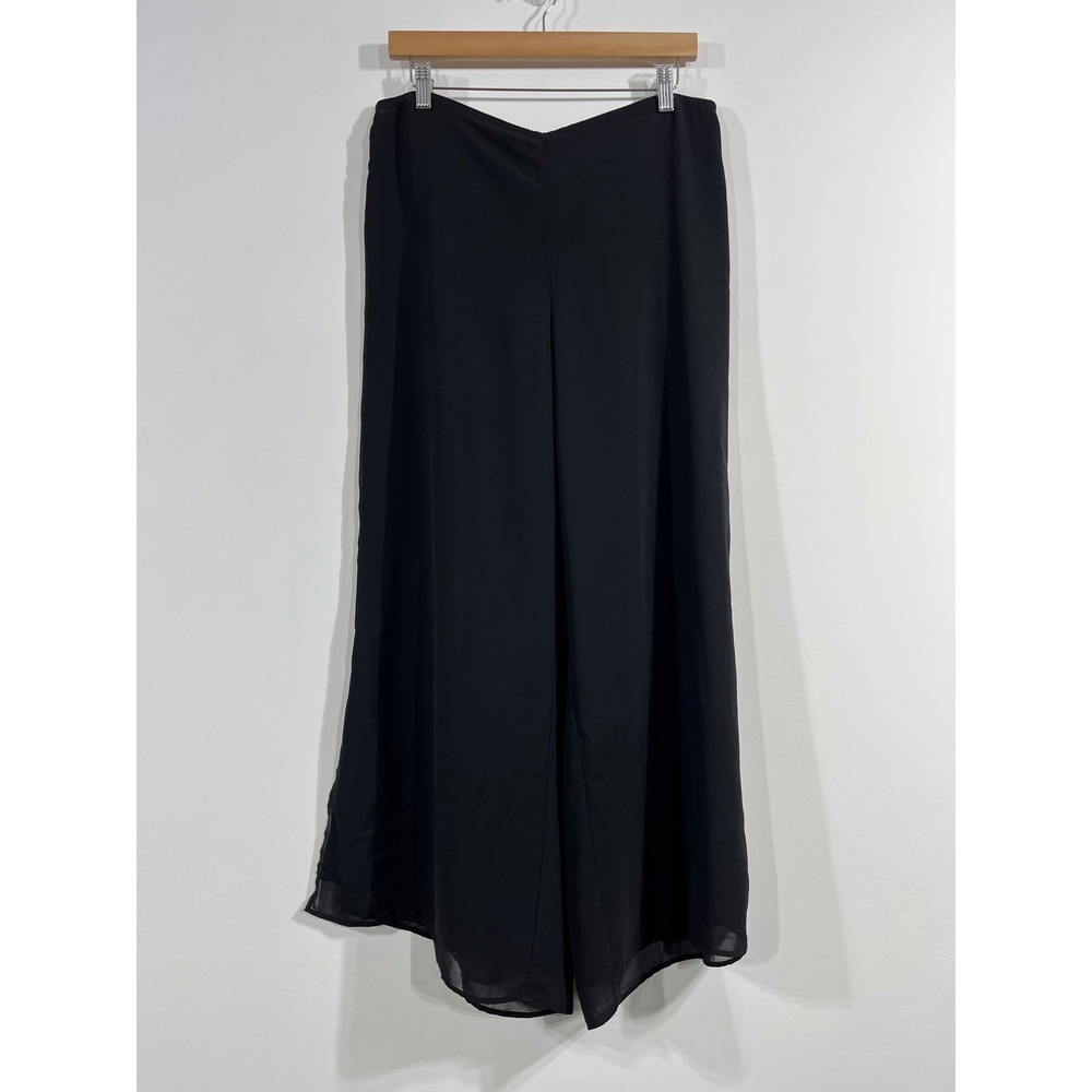 Lane Bryant Chiffon Wide Leg Palazzo Pants Plus Womens 14 16 Flowy Lined Office